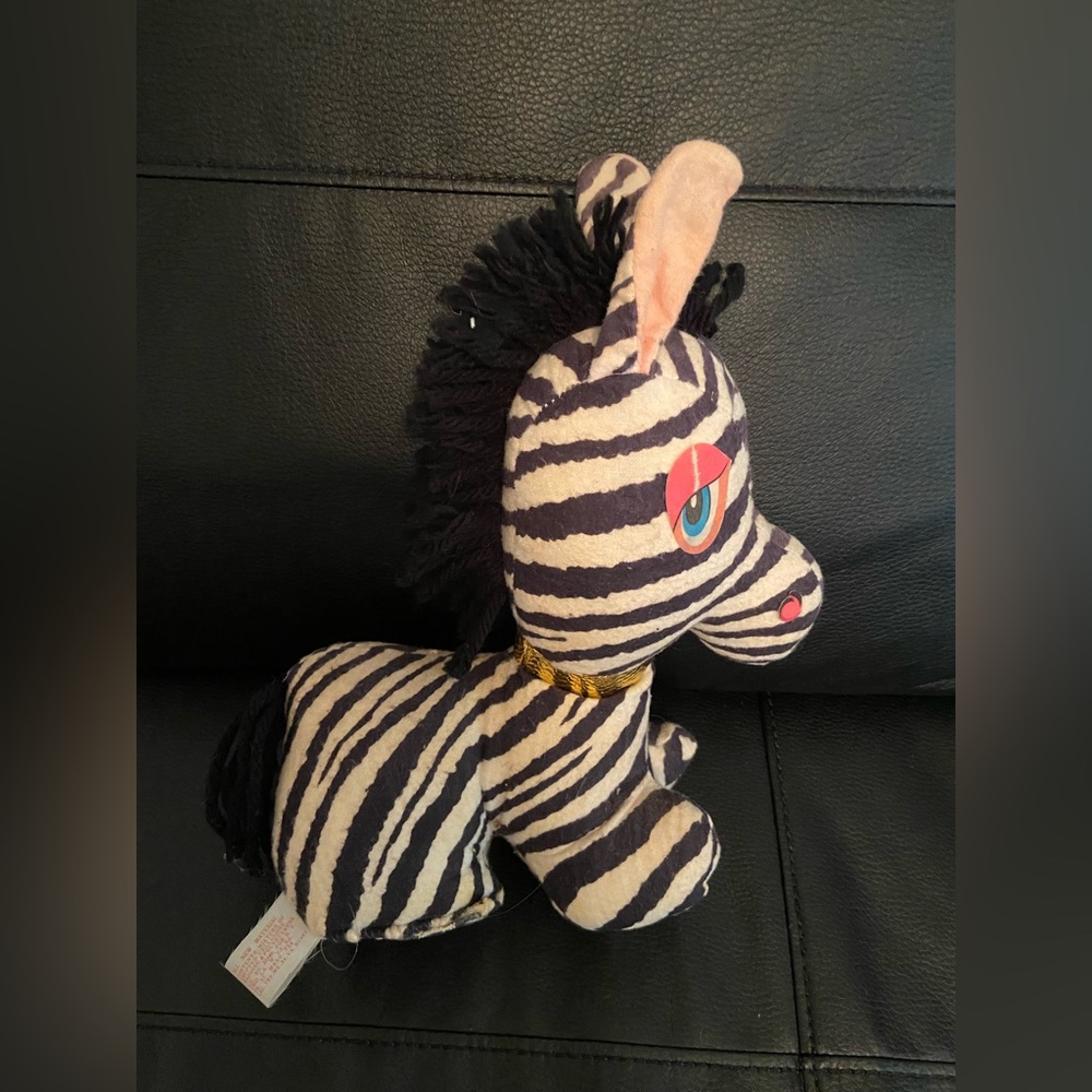 SOLD Vintage 1970’s Zebra Carnival Prize Stuffed Animal